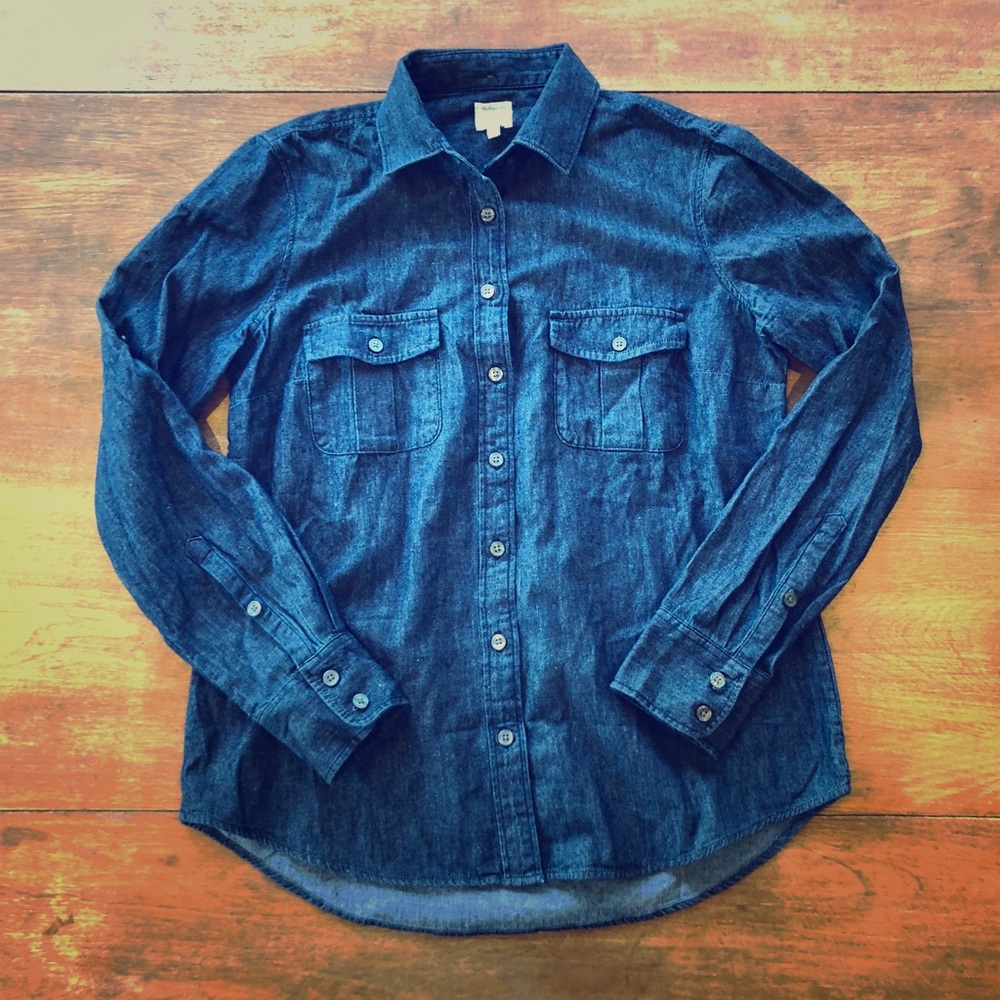 J. Crew Classic Denim Style Button Down